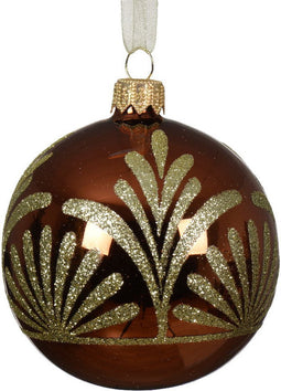 Kerstballen glas d8 cm espresso N