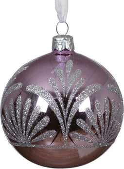 Kerstballen glas d8 cm fris lila P