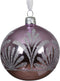 Kerstballen glas d8 cm fris lila P