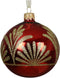 Kerstballen glas d8 cm kerstrood H