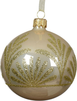 Kerstballen glas d8 cm parel X