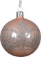 Kerstballen glas d8 cm poederroze F