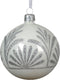 Kerstballen glas d8 cm winterwit T