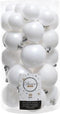 Kerstballen glas glans 10 cm zwart