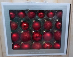 Kerstballen glas rood