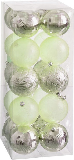 Kerstballen Groen 8 x 8 x 8 cm (20 Stuks)