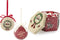 Kerstballen in kerstdoos - 14 stuks - 7,5 cm - nuvole di stoffa