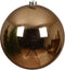 Kerstballen kunststof d14 cm pec.bruin