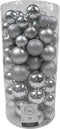 Kerstballen Mix 100 st. - Zilver