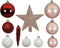 Kerstballen Mix 33 st. - Roze/Rood/Wit