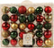 Kerstballen Mix 60 st. - Rood/Groen/Goud