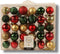 Kerstballen Mix 60 st. - Rood/Groen/Goud