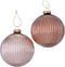 Kerstballen Roze -glas - 2 stuks - 10 cm - Boltze