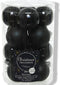 Kerstballen set 16-delig | glas | zwart | 3,5cm