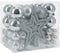 Kerstballen Set met Piek Zilver, 54st.