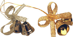 Kerstbel - met strik en koord - PP - zilver - 100 stuks