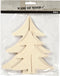 Kerstbomen, h: 13+18 cm, triplex, 2stuks