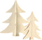 Kerstbomen, h: 13+18 cm, triplex, 2stuks
