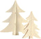 Kerstbomen, h: 13+18 cm, triplex, 2stuks
