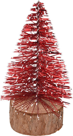 Kerstboom 15 cm rood kerstversiering