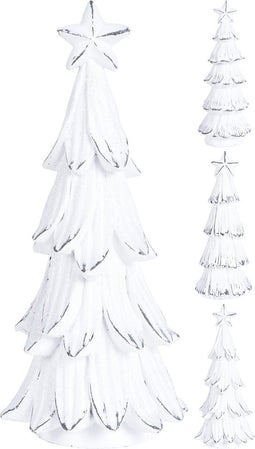 Kerstboom 20 cm wit 3 assorti