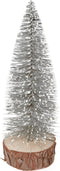 Kerstboom 25 cm zilver kerstversiering