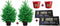 Kerstboom-Blauw spar - 2 NEXT DOOR - met rode Emmer en verlichting - 150-170 cm