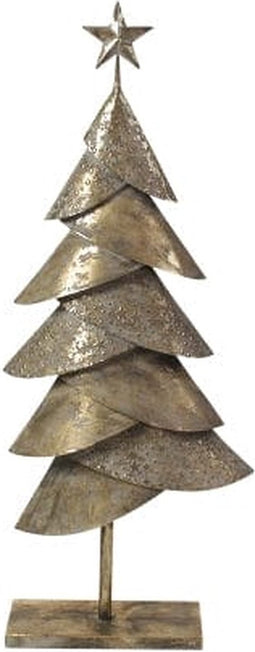 Kerstboom goud/grijs geborsteld - 89 cm hoog - Werner Voss