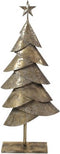 Kerstboom goud/grijs geborsteld - 89 cm hoog - Werner Voss