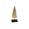 Kerstboom Goud/Zwart - Aluminium/Hout - 9,5x5,5x26 cm - Werner Voss