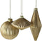 Kerstboom hanger goud - glas - 3 stuks - 8 cm - Werner Voss
