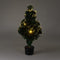 Kerstboom met 10 LED glasvezel - 45 cm