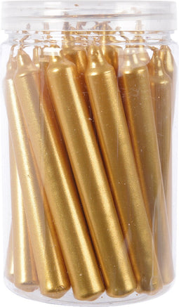 Kerstboomkaarsjes goud 1,3x10.5 cm