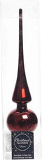 Kerstboompiek van glas | donkerrood | 26cm hoog