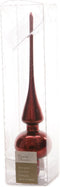 Kerstboompiek van glas | donkerrood | 26cm hoog