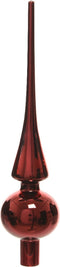 Kerstboompiek van glas | donkerrood | 26cm hoog