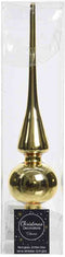 Kerstboompiek van glas | lichtgoud | 26cm hoog