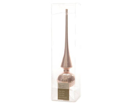 Kerstboompiek van glas | poederroze | 26cm hoog