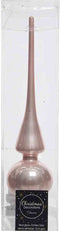 Kerstboompiek van glas | poederroze | 26cm hoog