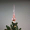 Kerstboompiek van glas | poederroze | 26cm hoog