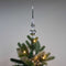 Kerstboompiek van glas | zilver | 26cm hoog