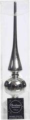 Kerstboompiek van glas | zilver | 26cm hoog