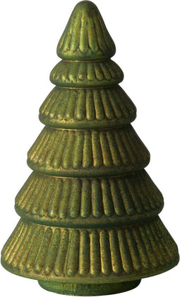 Kerstboompje glas - groen of licht groen of beige - 1 stuk Groen