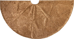 Kerstboomrok/kerstboom kleed barok fluweel goud 120 cm - Kerstversiering - Kerstboom rok/rokken