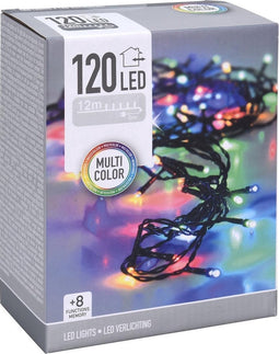 Kerstboomverlichting - gekleurd - 120 LED lampjes - 12 m