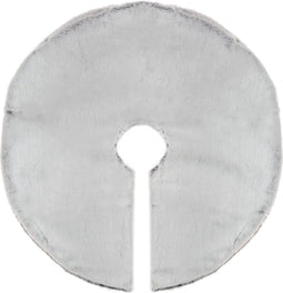 Kerstdecoratie Kerstboomtapijt in grijs faux bont D 90 cm - Kerstboomrok