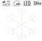 Kerstdecoratie LED Sneeuwvlok met 384 warm witte LED's IP44 120 cm