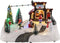 Kerstdorp Kerstscene schaatsbaan - 28 x 18 x 16 cm - Beweegbaar - Lichtjes - Feestmaand
