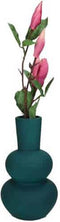 Kersten BV petrol vaas | Glas | 11 x 11 x 20 cm