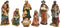 Kerstgroep poly 7 figuur h20 cm mlt